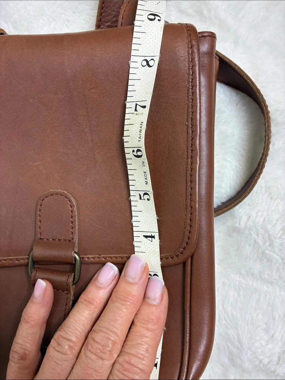 Eddie Bauer Brown Leather Messenger Crossbody